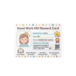 good work pvc reward card kg1