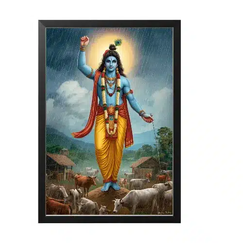 govardhan puja krishna a4 ntr print