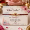 handwritten personalised pvc card rakhi