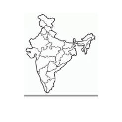 india map simple a4 ntr kids