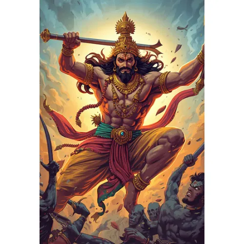 jai bajrangbali hanuman a4 ntr photo print