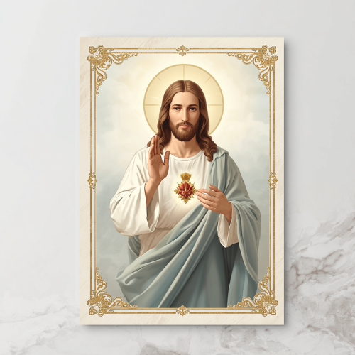 jesus christ a4 poster — blessing hands