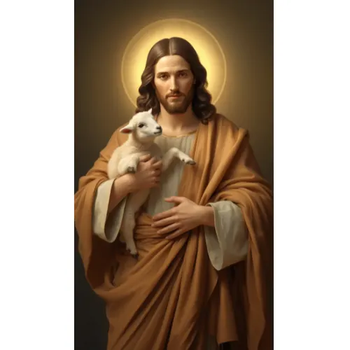jesus shepherd lamb a4 ntr print