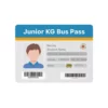 junior kg bus pass pvc card
