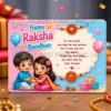 kids cartoon rakhi message card pvc