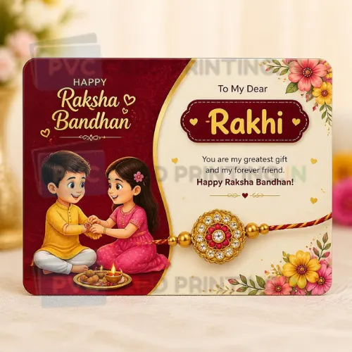 kids name rakhi personalised pvc card