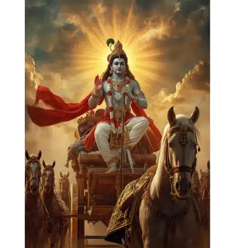 krishna arjun geeta upadesh a4 ntr print