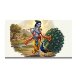 krishna peacock dance a4 ntr print