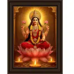 laxmi mata diwali a4 ntr photo print — gold