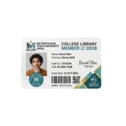 library member card pvc college