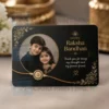 matte black rakhi photo card