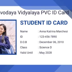navodaya vidyalaya pvc id card