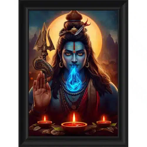 neelkanth shiva a4 ntr photo print — blue throat