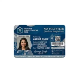 nss volunteer pvc card college