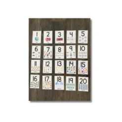 number flash cards pvc 1 20 set