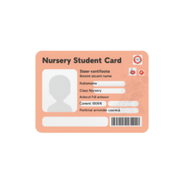 nursery student pvc card