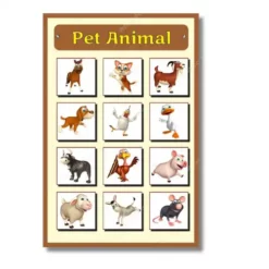 pet animals a4 ntr chart kids