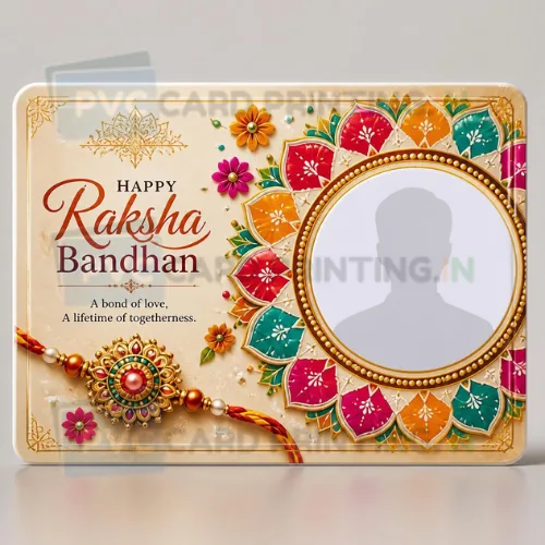 rangoli design rakhi photo card