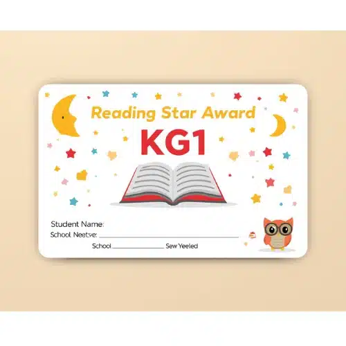 reading star pvc card kg1