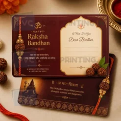 rudraksha rakhi note gift card