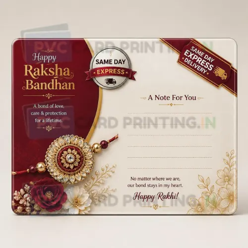 same day rakhi greeting card pvc