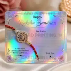 same day rakhi note pvc card