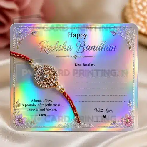 same day rakhi note pvc card