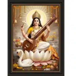saraswati mata vasant panchami a4 ntr print