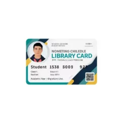 school library card pvc
