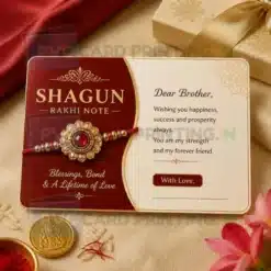 shagun rakhi note gift card