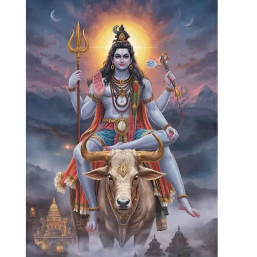 shiva bull nandi mount a4 ntr print