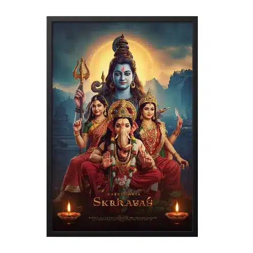 shiva parivar family a4 ntr photo print