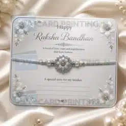 silver rakhi note pvc card