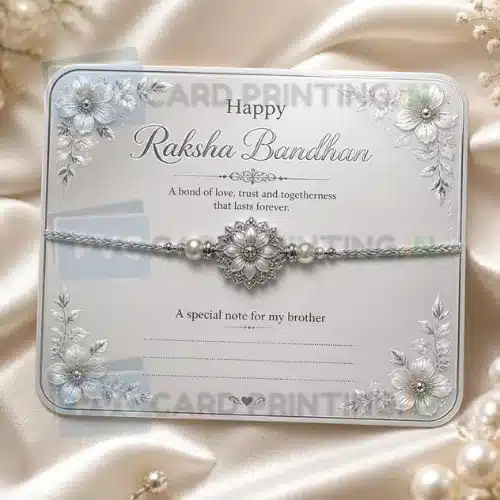 silver rakhi note pvc card