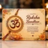 spiritual om message card pvc rakhi