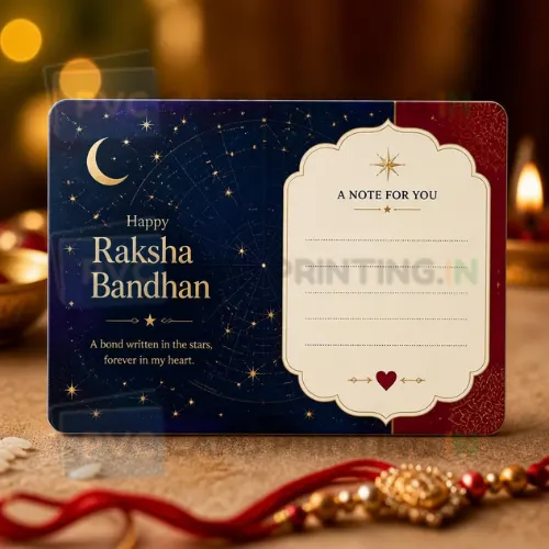 star map rakhi note gift card