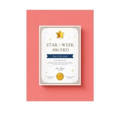 star student pvc award card