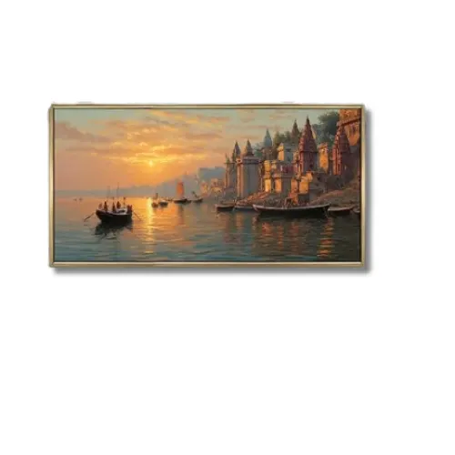 sunset ganga varanasi a4 ntr photo