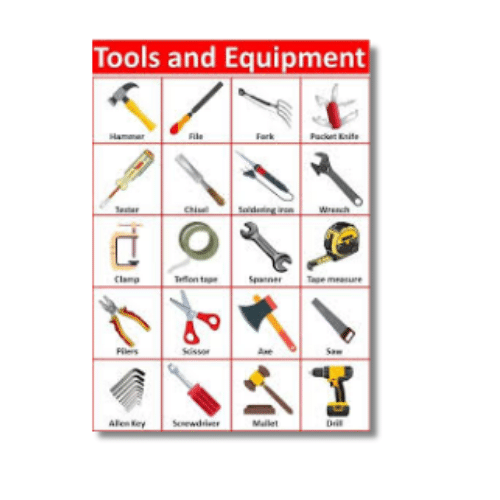 tools and equipment a4 ntr chart