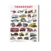 vehicles and transport a4 chart