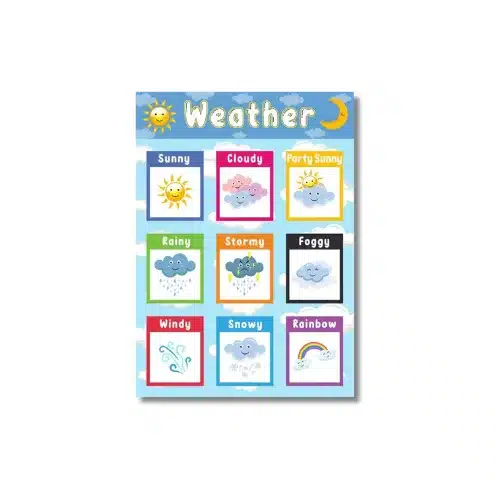 weather types a4 ntr chart kids