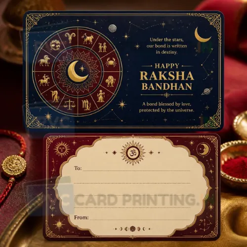 zodiac astro rakhi note gift card