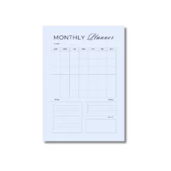 A4 Monthly Planner Sheet Printed — Single Page Monthly Organiser Sheet (2)