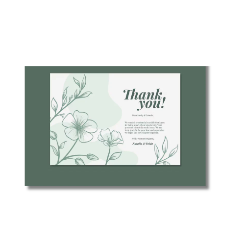 A4 Thank You Notes Sheet Printed — Single Page Activity Sheet
