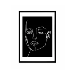 a4 a4 line art face print printed — single sheet a4 print