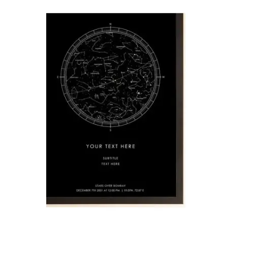 a4 a4 star map print printed — single sheet a4 print
