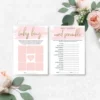a4 baby shower game sheet printed — single sheet baby print