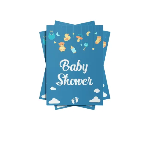 a4 baby shower invitation printed — single sheet baby print (1)