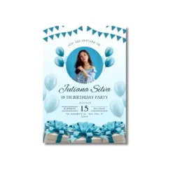 a4 birthday party invitation printed — single sheet birthday print (1)