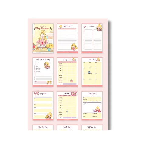 a4 blog content planner printed — single page blog organiser sheet